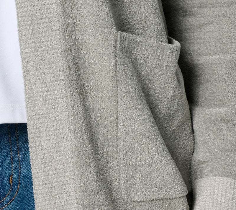 Barefoot Dreams CozyChic Ultra Lite Heathered Rib Trim Cardigan — View 12