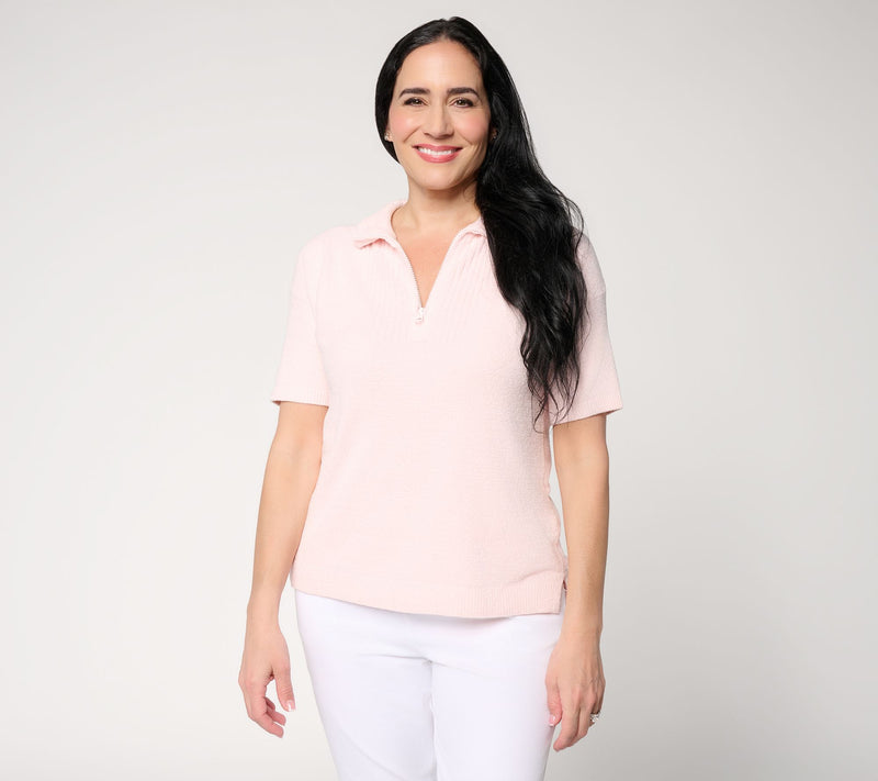 Barefoot Dreams CozyChic Ultra Lite Elbow Sleeve Half Zip — View 17