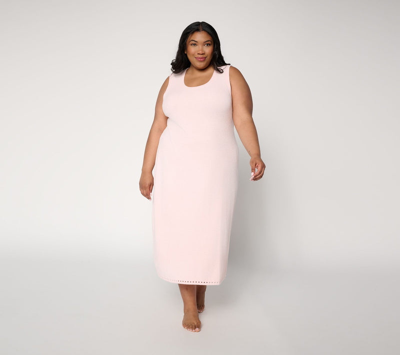 Barefoot Dreams Regular CozyChic Ultra Lite Square Trim Midi Dress — View 12