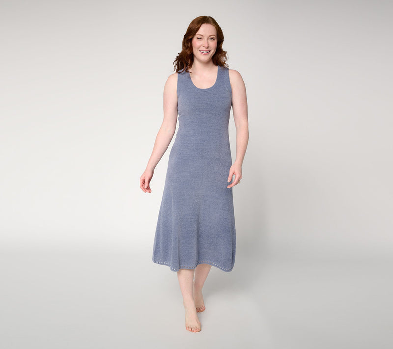 Barefoot Dreams Petite CozyChic Ultra Lite Square Trim Midi Dress — View 3