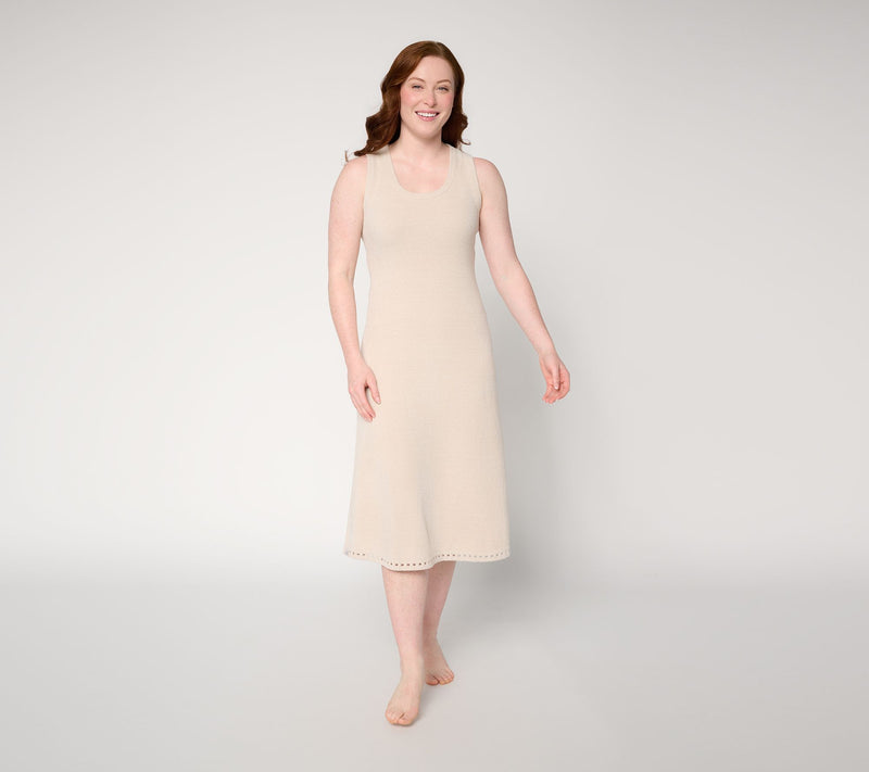 Barefoot Dreams Petite CozyChic Ultra Lite Square Trim Midi Dress — View 2