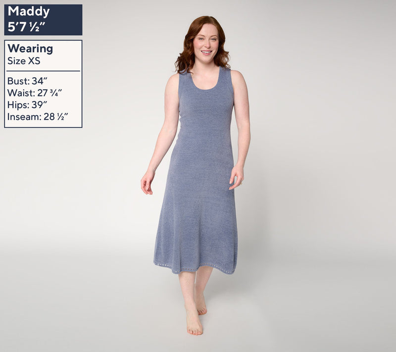 Barefoot Dreams Petite CozyChic Ultra Lite Square Trim Midi Dress — View 5