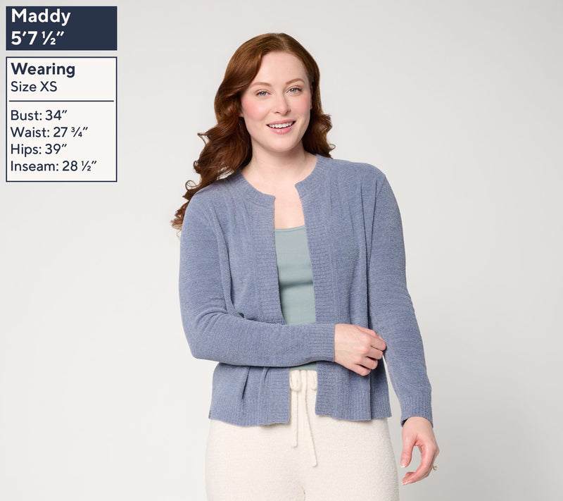 Barefoot Dreams CozyChic Ultra Lite Boxy Crop Cardigan — View 3