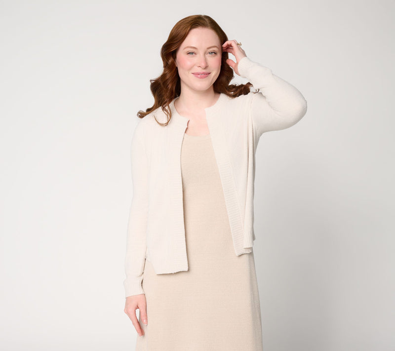 Barefoot Dreams CozyChic Ultra Lite Boxy Crop Cardigan — View 15