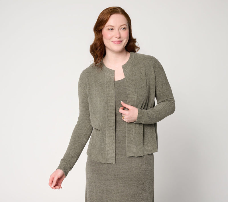 Barefoot Dreams CozyChic Ultra Lite Boxy Crop Cardigan — View 18