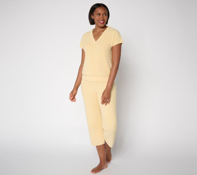 Barefoot Dreams CozyChic Ultra Lite Zig Zag Dolman V-Neck — View 4