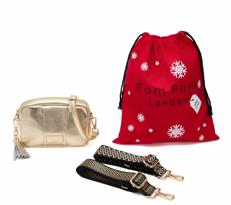 Pom Pom London City Mini Crossbody w/ 2 Straps & Gift Dust Bag — View 17