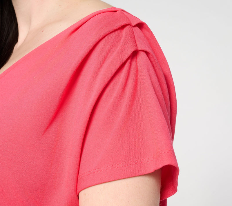 Mally Roncal V-Neck Dolman Sleeve Werk to Werk it Knit Top — View 6