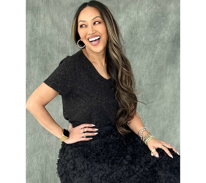 Mally Roncal Shimmer & Shine Slub Jersey T-Shirt — View 8