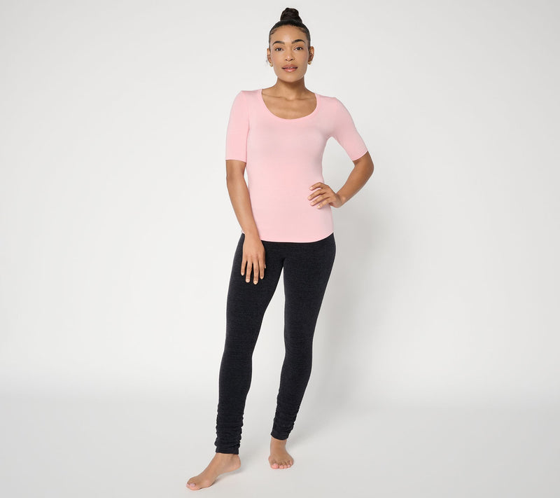 Barefoot Dreams Modal Peached Jersey Scoop Neck Tee — View 4