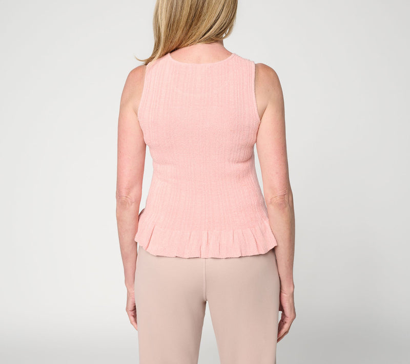 Barefoot Dreams CozyChic Ultra Lite Ruffle Hem Tank — View 3