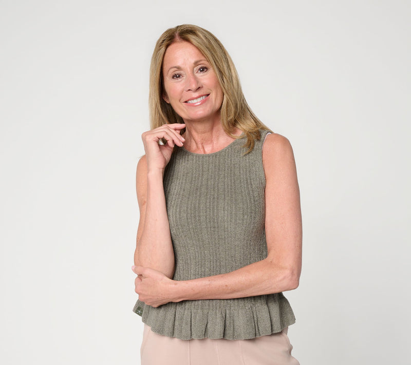Barefoot Dreams CozyChic Ultra Lite Ruffle Hem Tank — View 14