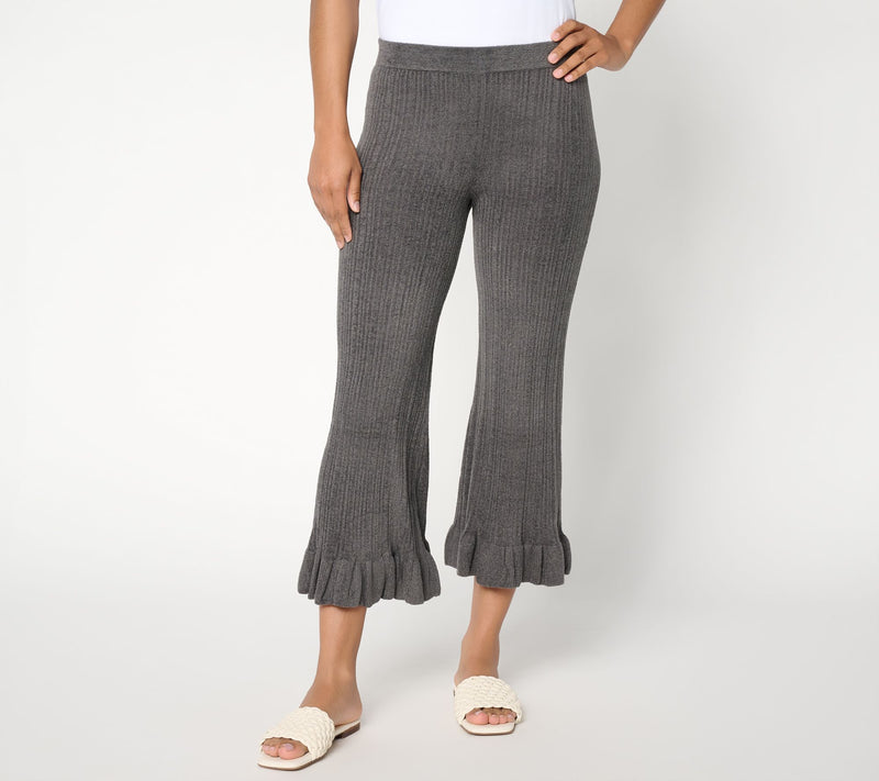 Barefoot Dreams Regular CozyChic Ultra Lite Ruffle Hem Crop Pant — View 5