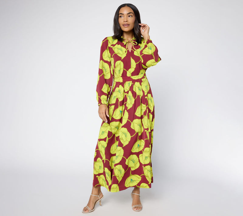 Carla Rockmore Collection Regular Printed Satin Maxi Dress — Main view
