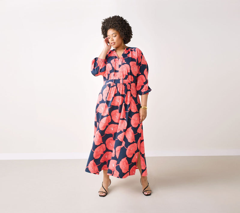 Carla Rockmore Collection Regular Printed Satin Maxi Dress — View 6