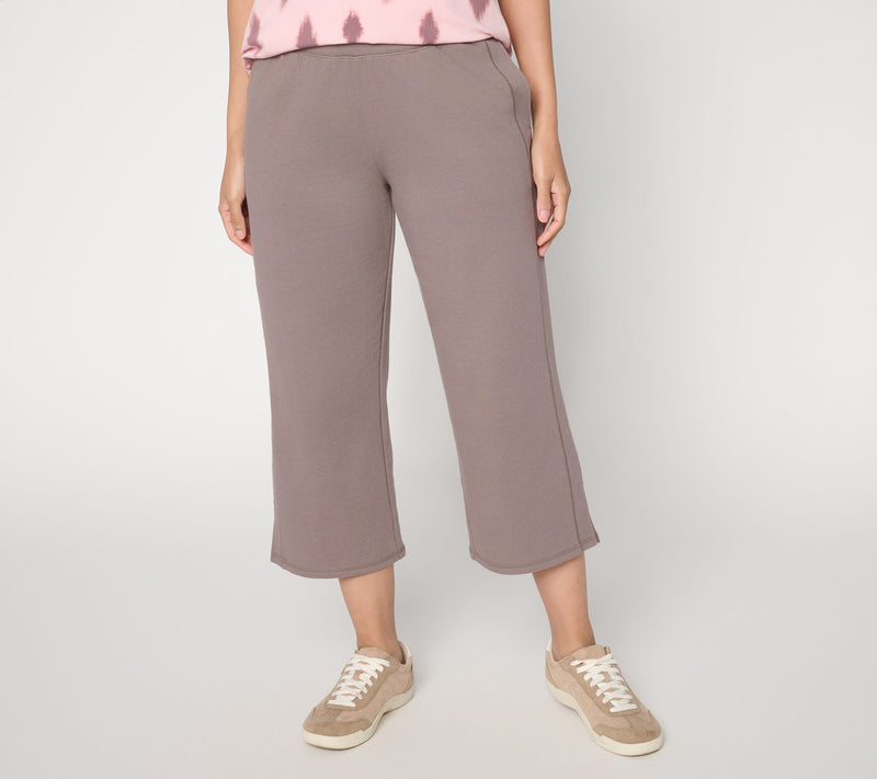 AnyBody Regular Cotton French Terry Cropped Pants — View 13