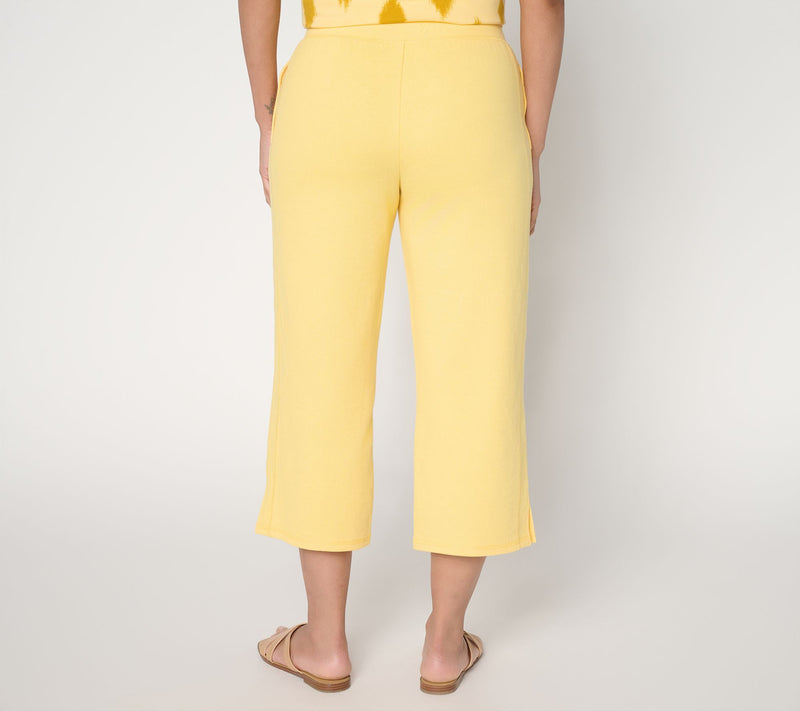 AnyBody Petite Cotton French Terry Cropped Pants — View 4