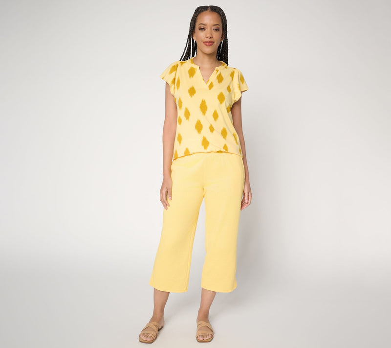 AnyBody Tall Cotton French Terry Cropped Pants — View 5