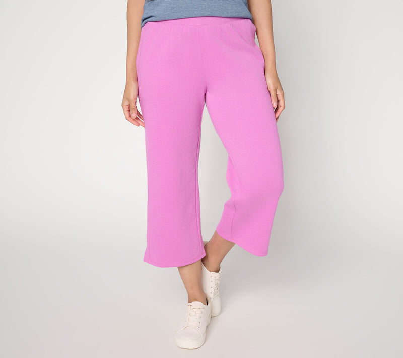 AnyBody Tall Cotton French Terry Cropped Pants — View 14