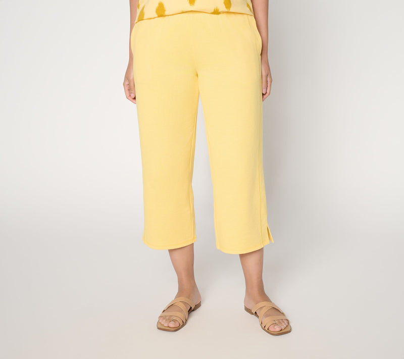AnyBody Tall Cotton French Terry Cropped Pants — View 15