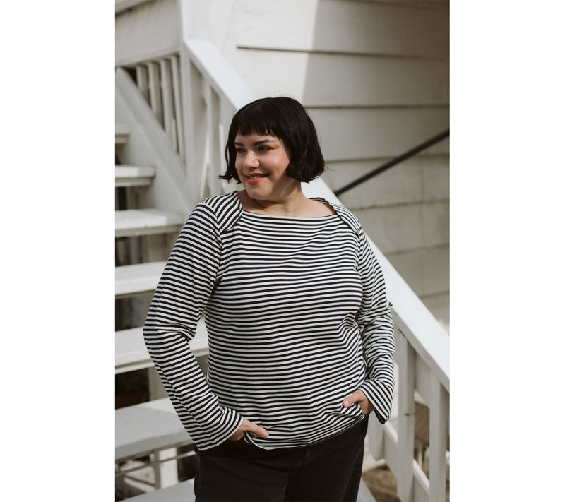 Me by Jennie Garth Envelope Neck Long Sleeve Knit Top — View 7