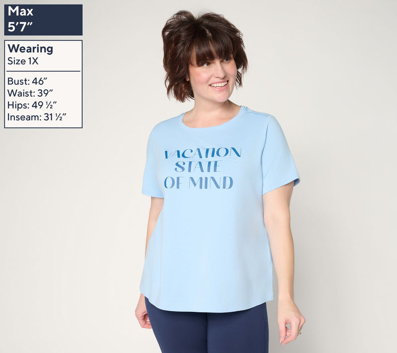 AnyBody Cozy Knit Jersey Crewneck Message Top — View 2