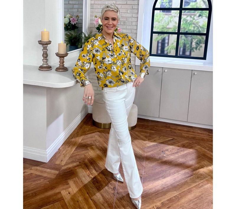Joan Rivers Floral Georgette Blouse — View 7