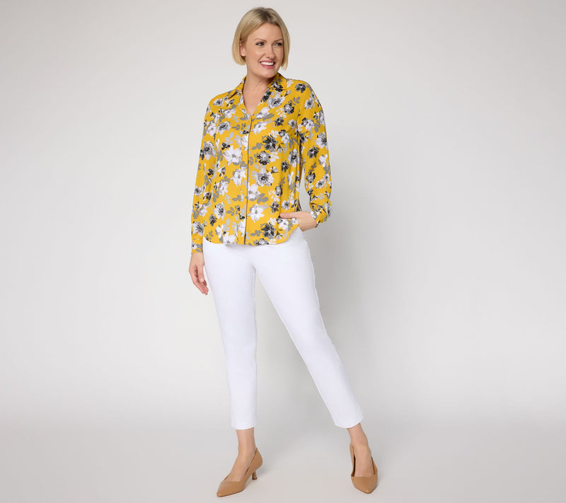 Joan Rivers Floral Georgette Blouse — View 5