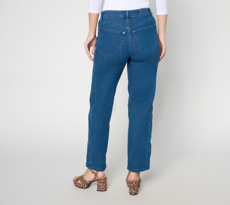 Me by Jennie Garth Regular Repreve Medium Wash Straight Jean — View 5