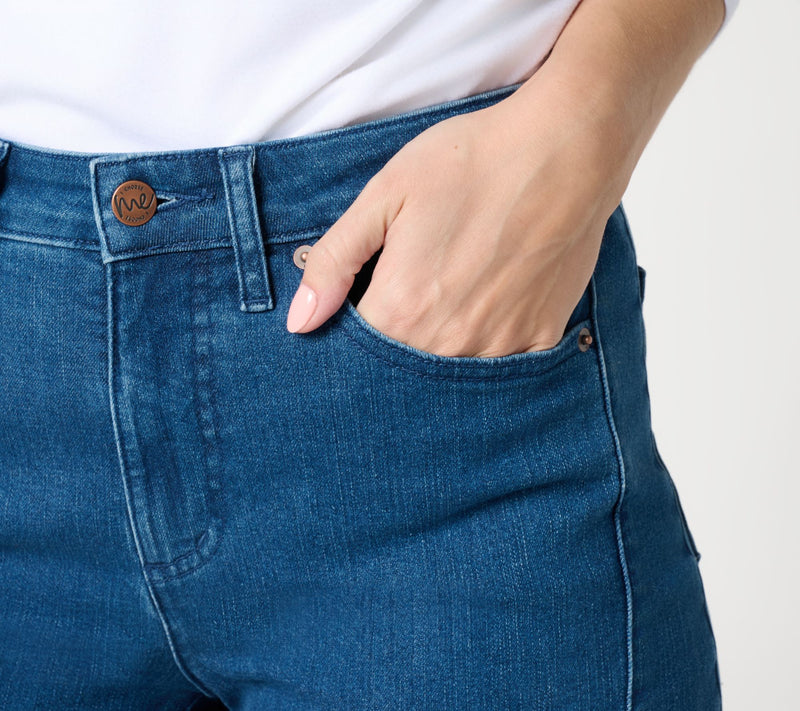 Me by Jennie Garth Regular Repreve Medium Wash Straight Jean — View 7