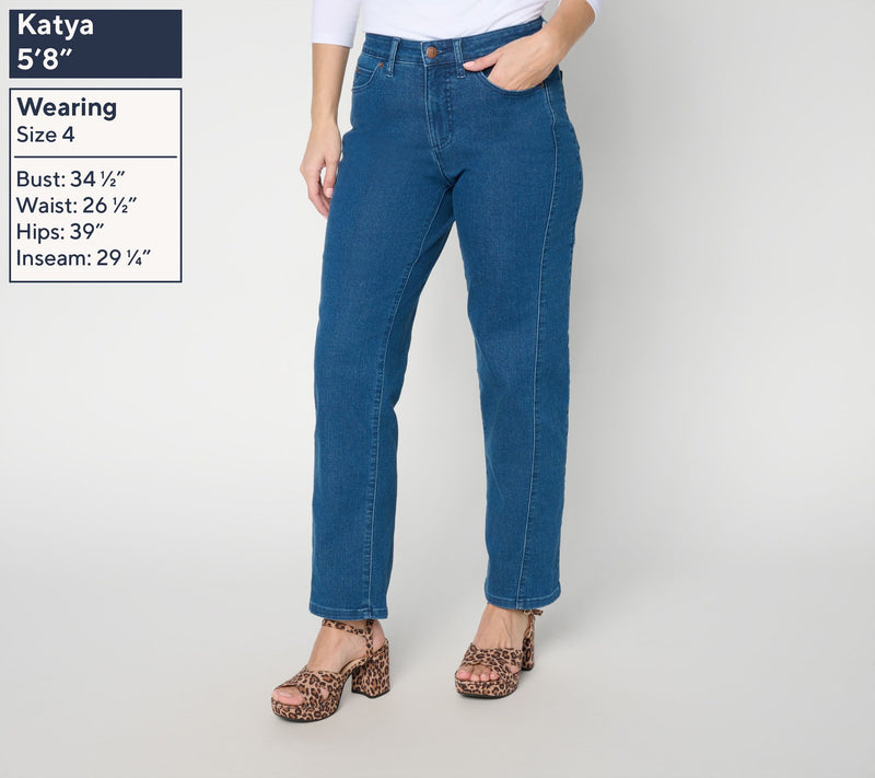 Me by Jennie Garth Regular Repreve Medium Wash Straight Jean — View 4