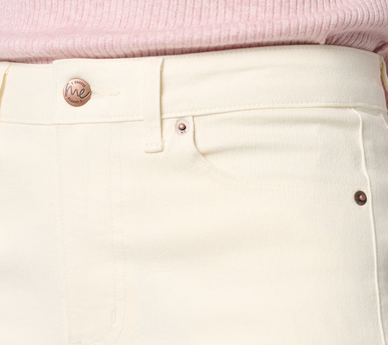 Me by Jennie Garth Petite Repreve Straight Jeans- Natural — View 5