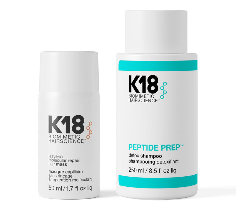 K18 Molecular Repair Hair Mask and 8.5oz Detox Shampoo — Main view
