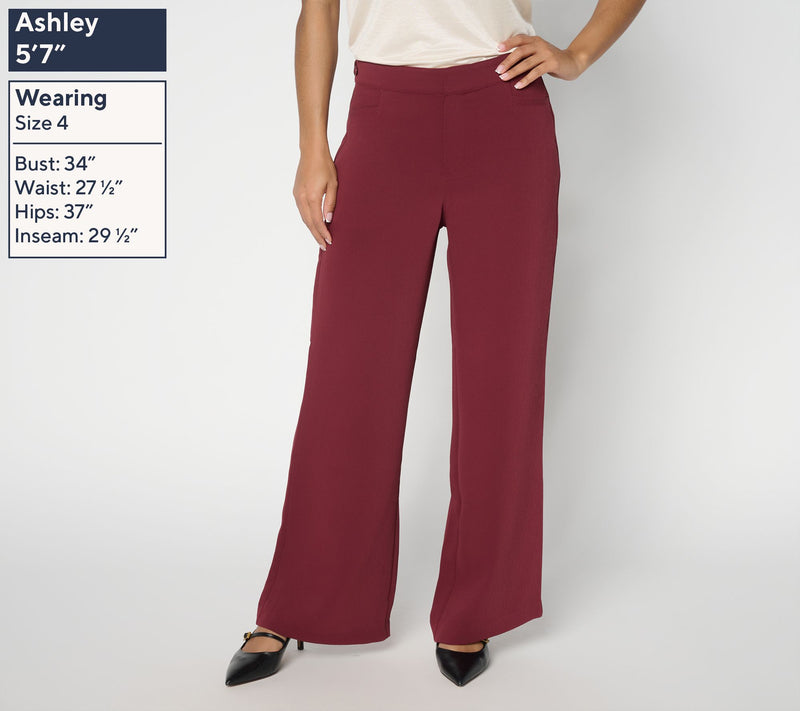 BEAUTIFUL by Lawrence Zarian Petite Wide Leg Adjustable Waist Pant — View 11