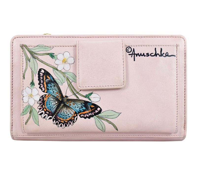 Anuschka Painted Leather RIFD Wallet Crossbody — View 2