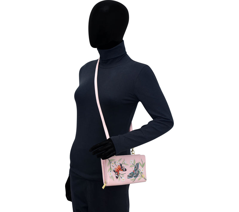 Anuschka Painted Leather RIFD Wallet Crossbody — View 4