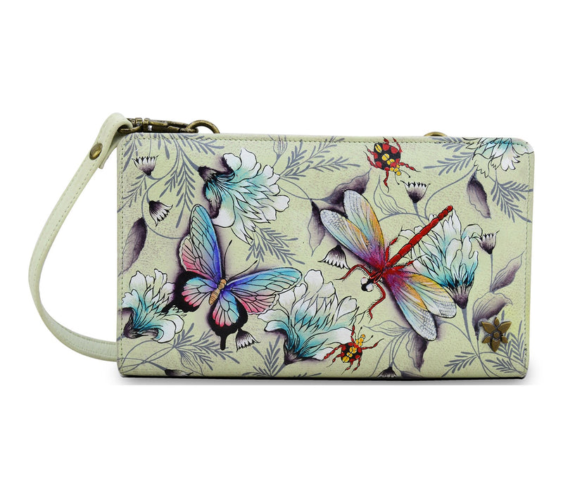 Anuschka Painted Leather RIFD Wallet Crossbody — View 18