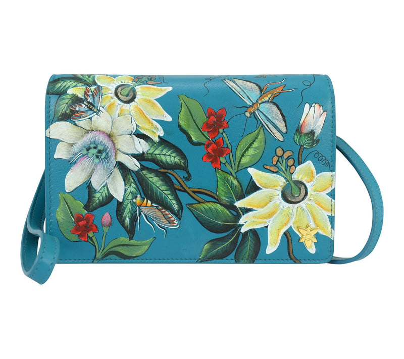 Anuschka Painted Leather RIFD Wallet Wristlet Crossbody — View 11