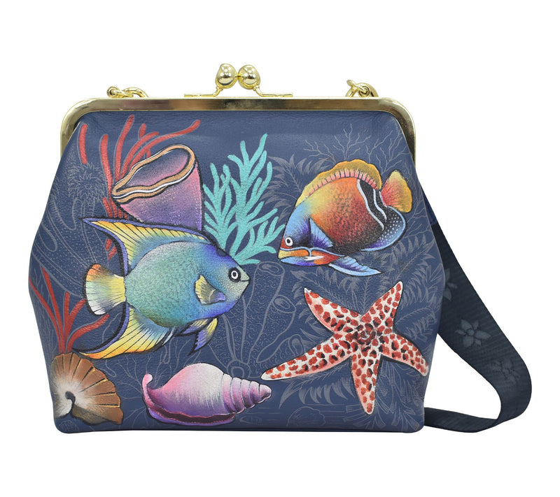 Anuschka Painted Leather Frame Crossbody — View 13