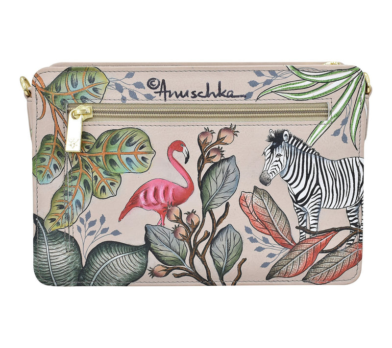 Anuschka Painted Leather Triple Compartment Crossbody — View 2