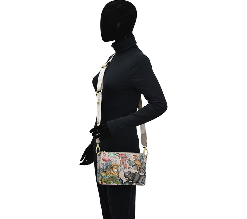 Anuschka Painted Leather Triple Compartment Crossbody — View 4