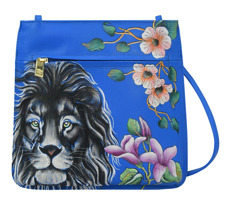 Anuschka Painted Leather Slim Crossbody with Front Zip — View 11