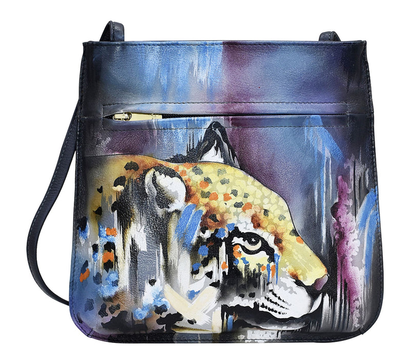 Anuschka Painted Leather Slim Crossbody with Front Zip — View 15