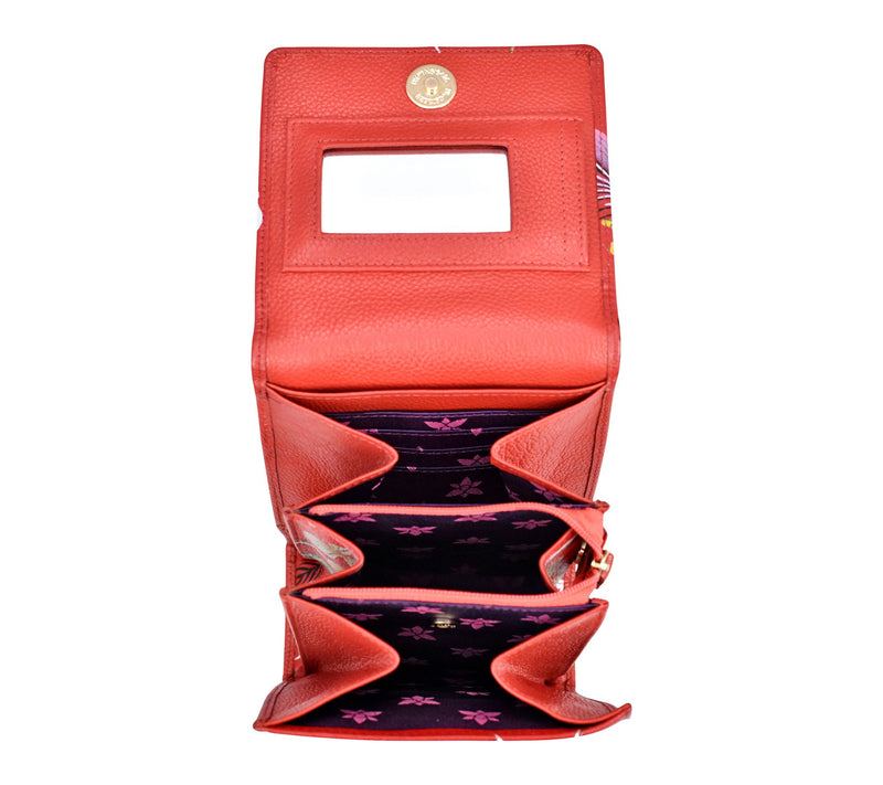 Anuschka Painted Leather Triple Compartment Flap Crossbody — View 3