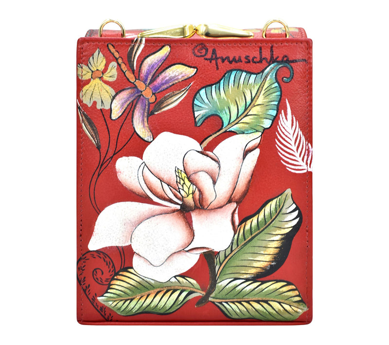 Anuschka Painted Leather Triple Compartment Flap Crossbody — View 2