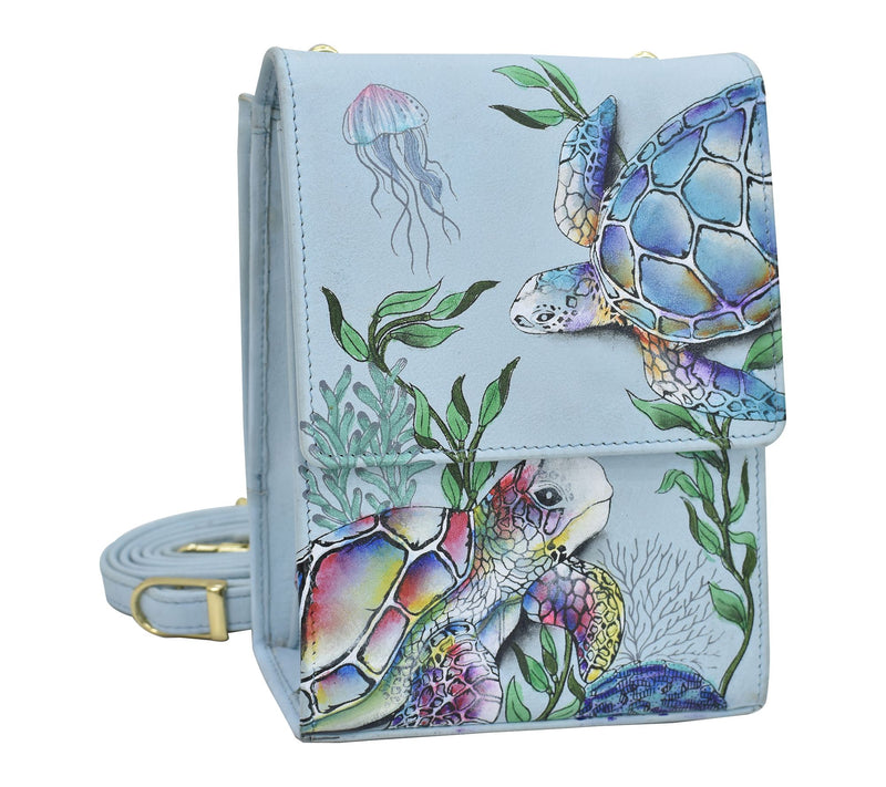 Anuschka Painted Leather Triple Compartment Flap Crossbody — View 12