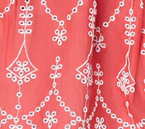 LOGO Lavish by Lori Goldstein Embroidered Long Sleeve Blouse — View 8
