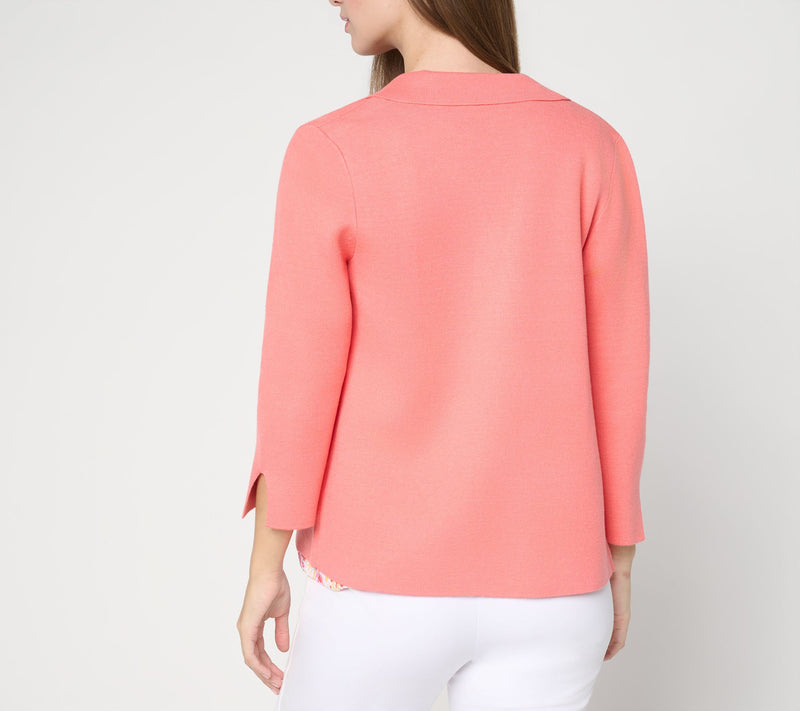 Susan Graver Open Front Sweater Jacket — View 4