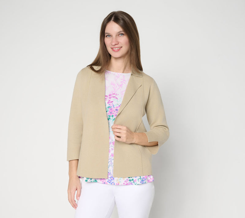 Susan Graver Open Front Sweater Jacket — View 13