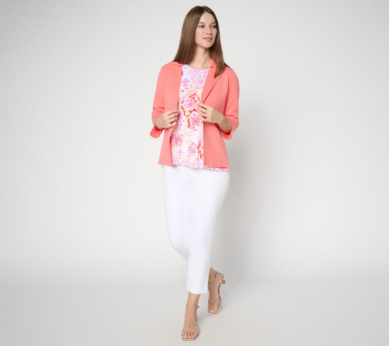Susan Graver Open Front Sweater Jacket — View 5